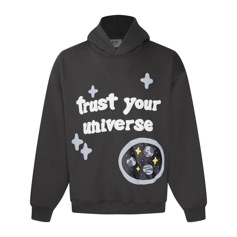 Broken Planet Hoodie Mens Oversized Streetwear Cotton Sweatshirt With Graphic Print 2025