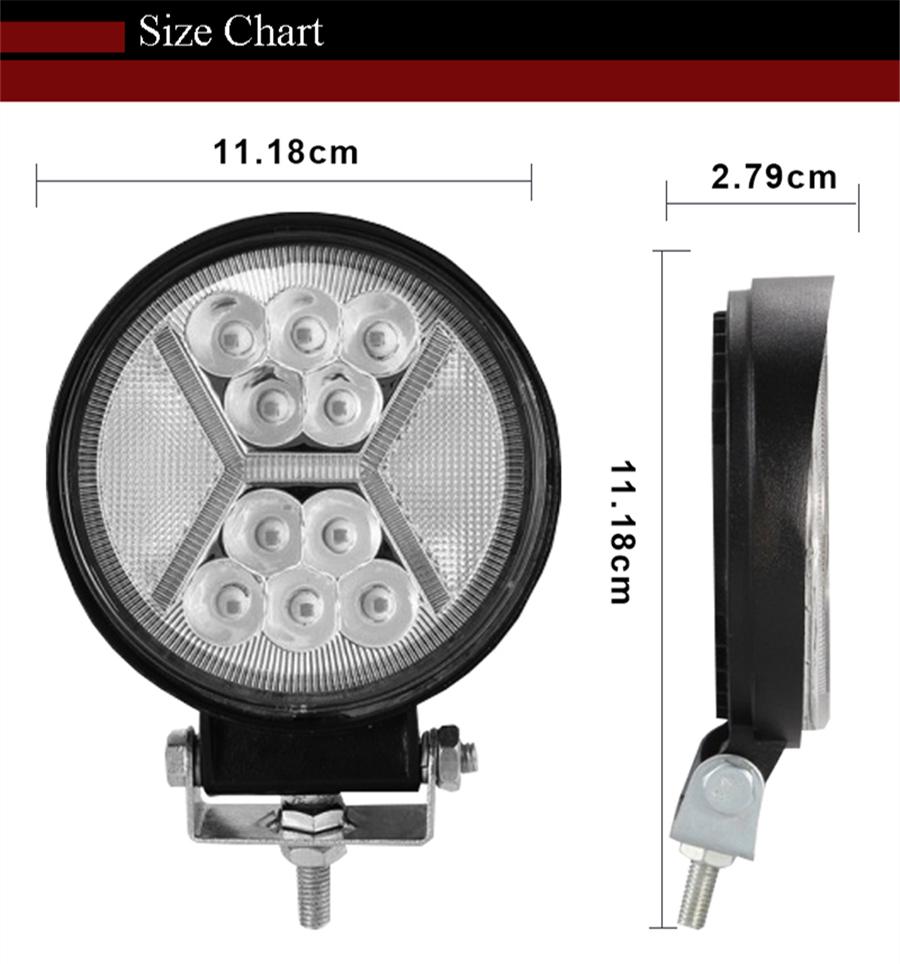 2Pcs LED Work Light 234W 4inch Spot Flood Light Bar Off Road 4x4 accessories Combo 12 Volt Led Spotlight for Truck SUV Boat 3000K 6000K Lamps