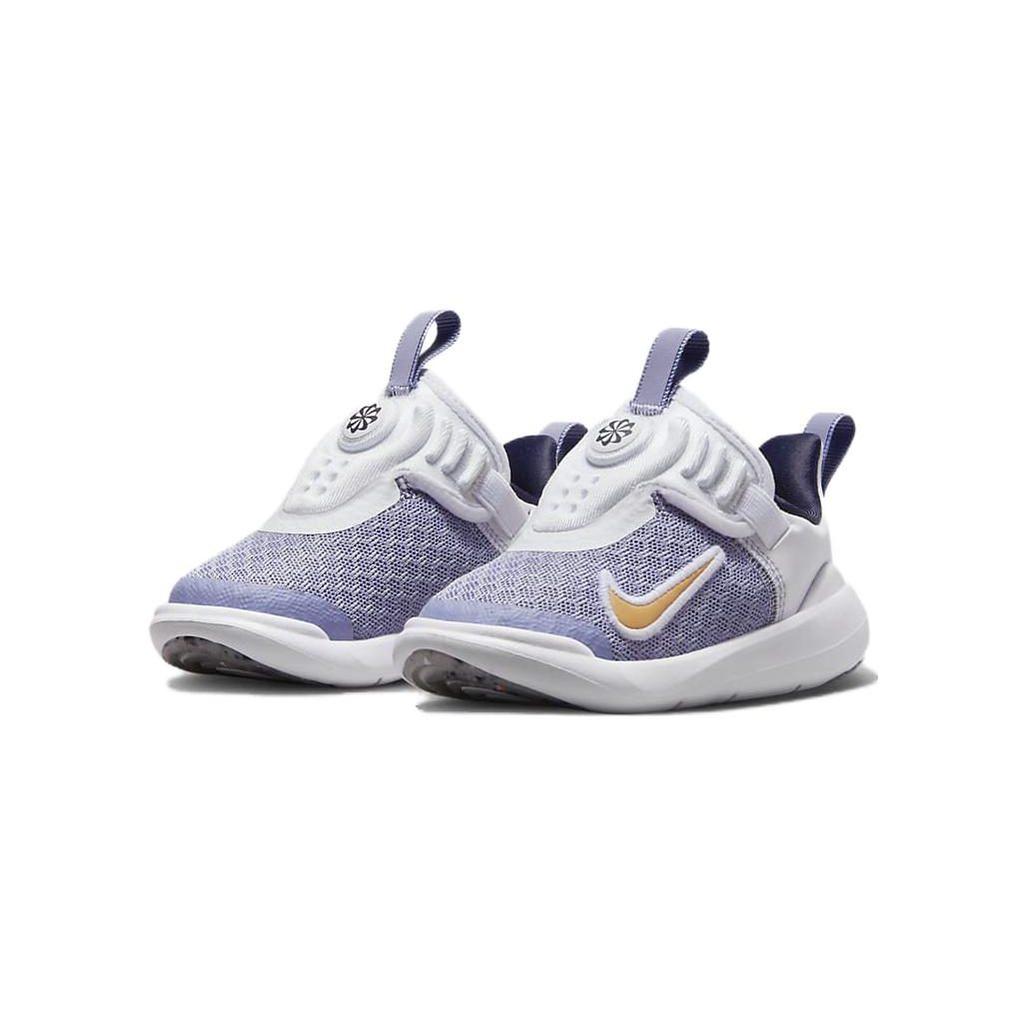 Nike E Series 1.0 TD Slip Resistant Cushioning Breathable Low top Toddler Shoes White Purple Infant And Toddler DV4252-500