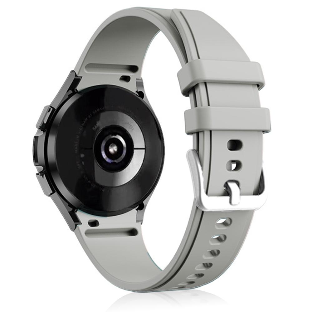 

20mm Original Silicone Band for Samsung Galaxy Watch 4/6 Classic 43mm 47mm Bracelet for Galaxy Watch 6/5/4 44mm 40mm 45mm Band Classic 6 watch 43mm сірий