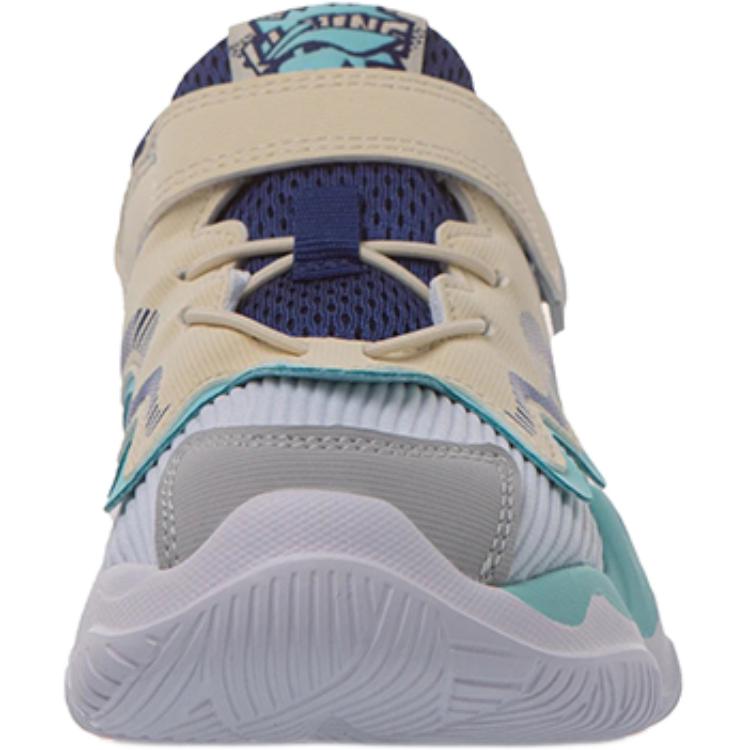 Li Ning Kids Non-Slip Wear-Resistant Low-Top Casual Shoes Kids Casual Shoes White Blue YKNR090-3