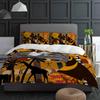 African Woman Female Elephant Giraffe Duvet Cover With Pillow Case Custom 3pcs Bedding Set Quilt Cover Double Bed Home Textile