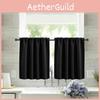 High Precision Short Curtain With Pure Color For Bathroom And Kitchen Black Grey White 76*60cm Piece)