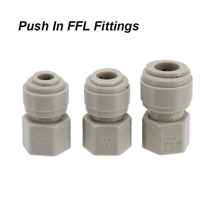 Homebrew Draft Beer Push In Fittings 1/4" 5/16" 3/8" Food Grade with EPDM O-ring Leaking Free