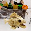 Halloween Skjelett Fisk Modell Realistisk Plast Karp Hodeskalle Bein Kunst Ornament for Hjem Kontor Bar Festdekorasjon
