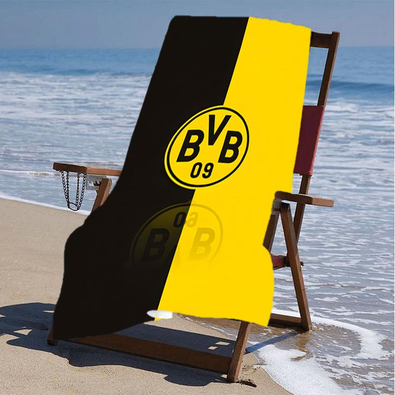 1pc B-BVB Beach Towel, Beach and Seaside Swimming Pool Equipment, Fashion Pattern, Rectangular, Travel Essentials