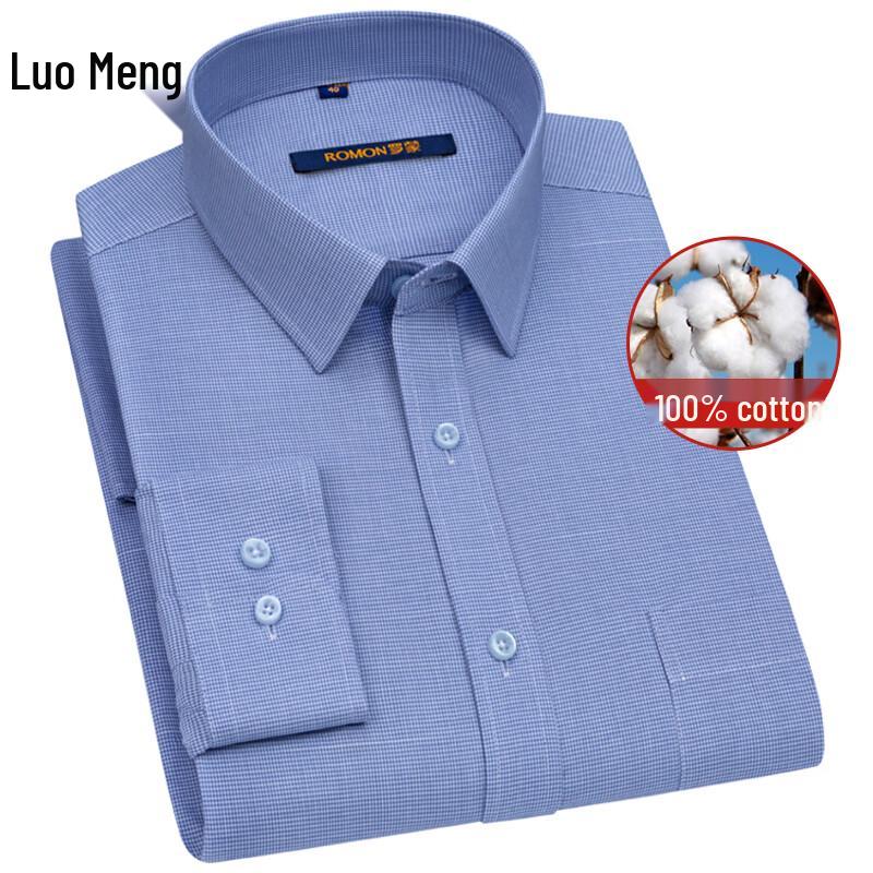 

Luomeng Men s 100% Cotton Business Casual Long Sleeve Shirt 43