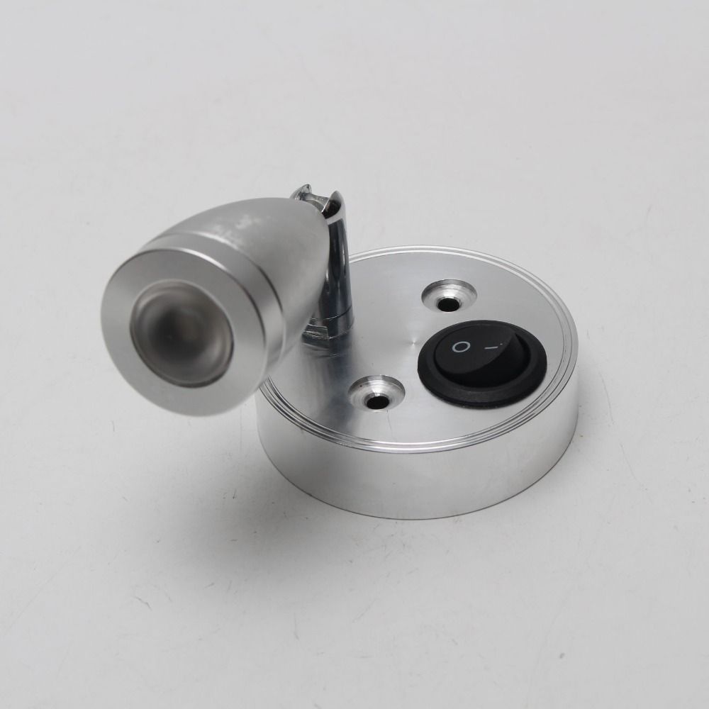 Aluminum LED Spot Reading Light Adjustable Wall Lamp Bedside Lamp  RV Boat Caravan Camp Trailer
