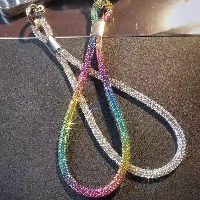 Luxury Mobile Phone  Wrist Straps Glitter  Phone Lanyard Keychain Hanging Anti-Lost Rope