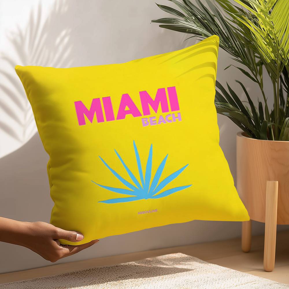 Summer Travel Series Pillow Case Plush Fabric Soft  Pillowcase Double Sided Print Cushion Cover Household Gifts