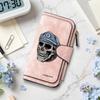 Gothic Skull Pattern Long Wallet for Daily Use Fashion Multi Card Slot Purse