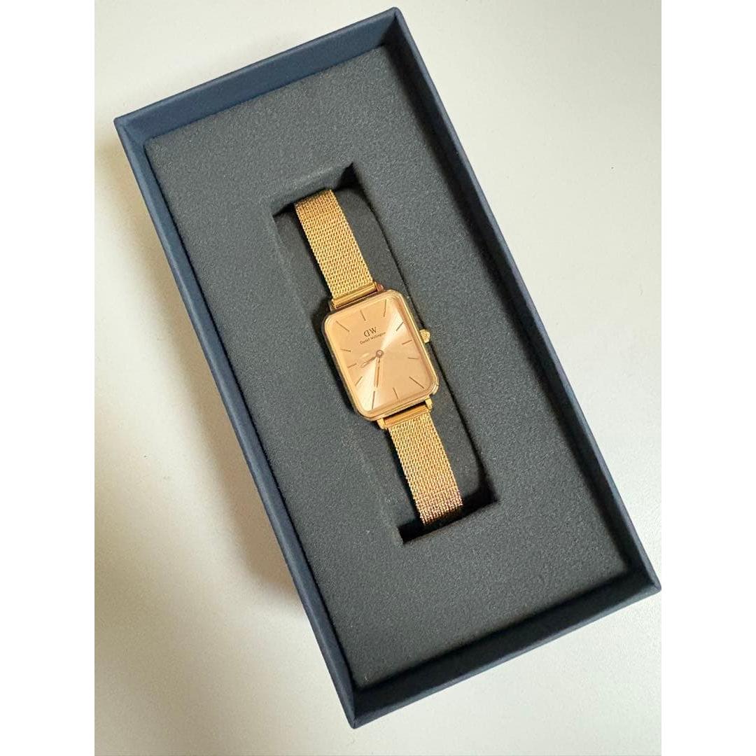Used Daniel Wellington Quadro watch pink gold