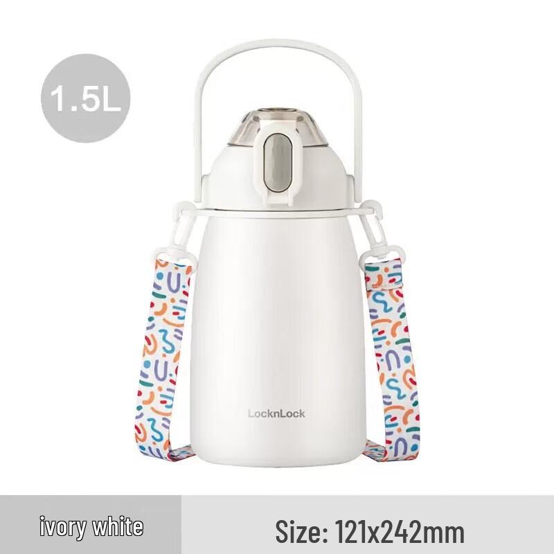 LocknLock 1.5L Insulated Water Bottle with Straw
