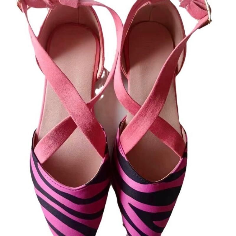 New Women's Shoes Pointed-toe Shallow-mouthed Large-sized Sandals Breathable Comfortable and Versatile Flat Devotion