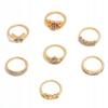 Gold Retro Punk Boho Ring Set 70