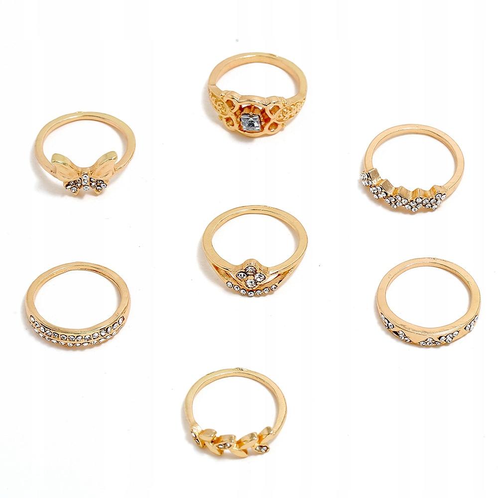 Gold Retro Punk Boho Ring Set 70