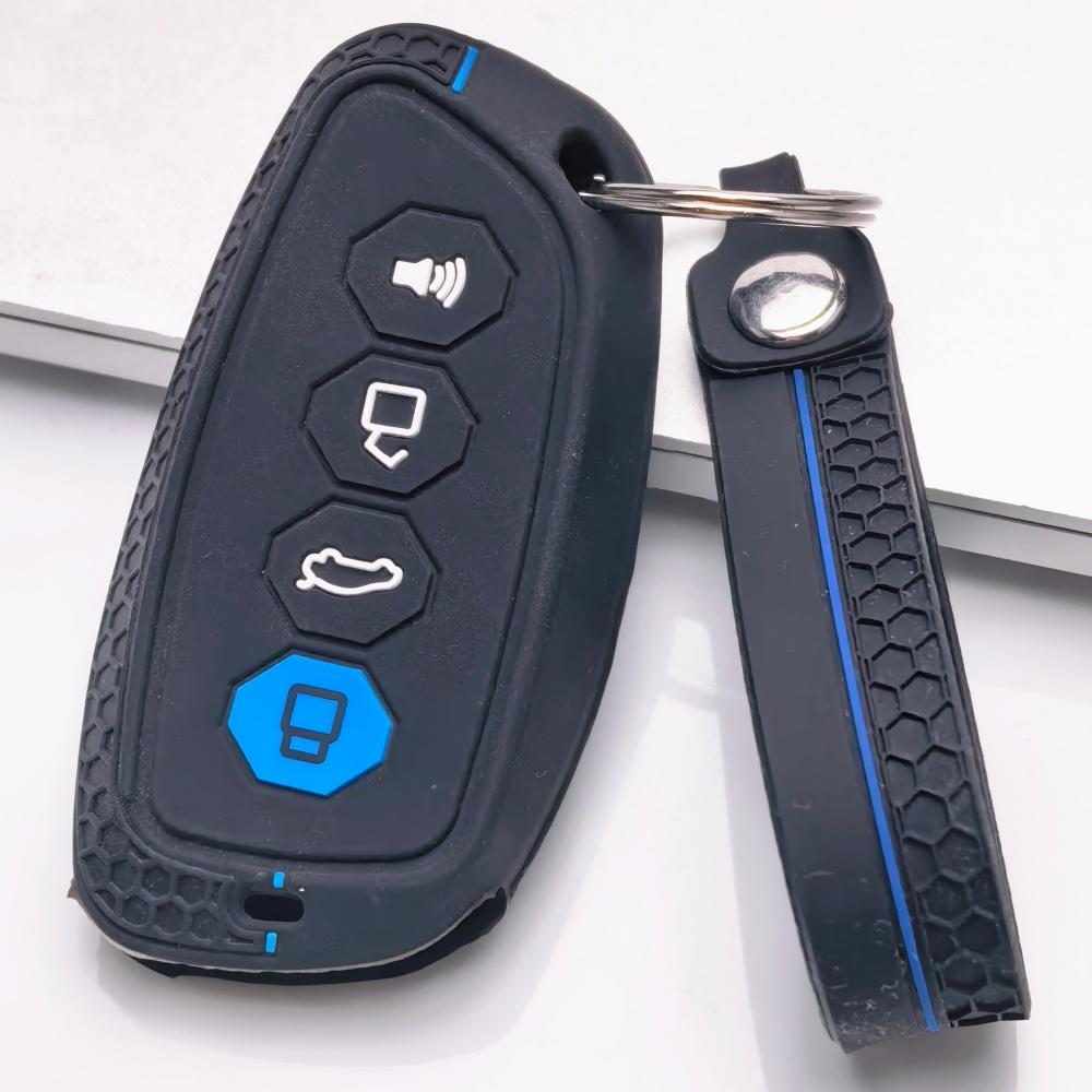 Key Fob Cover for Haval H6 Jolion Dargo M6 with Keychain Anti-Scratch Surface Shockproof Structure Soft Grip Texture Easy Install Design