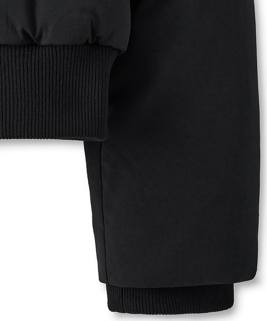 Noirer Padded Wool Crop Blouson (Black)