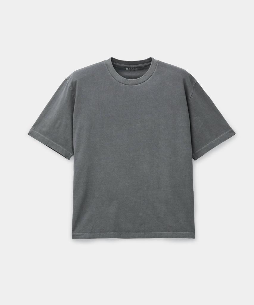Kueo Pigment-Dyed Cotton T-Shirt (Washed Grey)