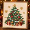 Christmas Pearl Painting Diy Kit Santa Claus Beginner Friendly Stress Relieving Home Wall Hanging Decor Gift Easy To Use