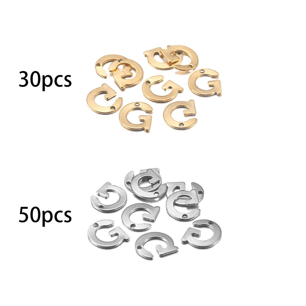 26/50 Stück Edelstahl Gold A-Z Buchstaben Anhänger Alphabet Charms Armband Ohrring für Damen Für DIY Schmuck Anhängerherstellung Zubehör