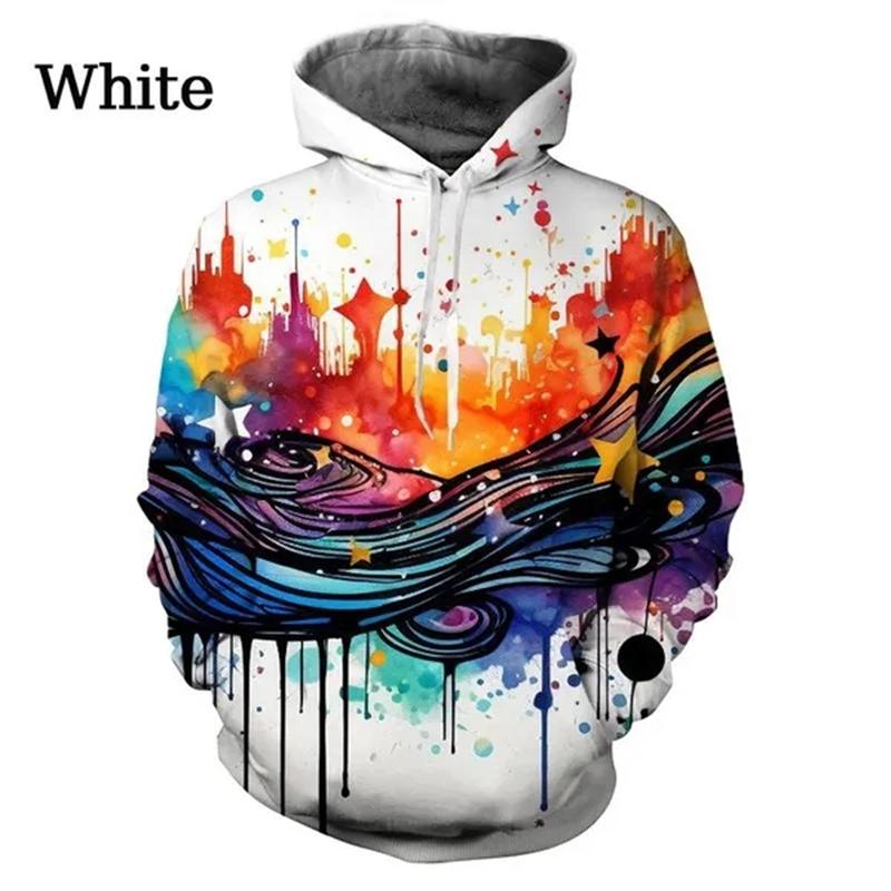 Colour Mixed-ink Blob-Colou 3D Print Hoodies Men Women Oversized Hoodie Pullovers Hooded Sweatshirt Tracksuits Coat Kid Clothing