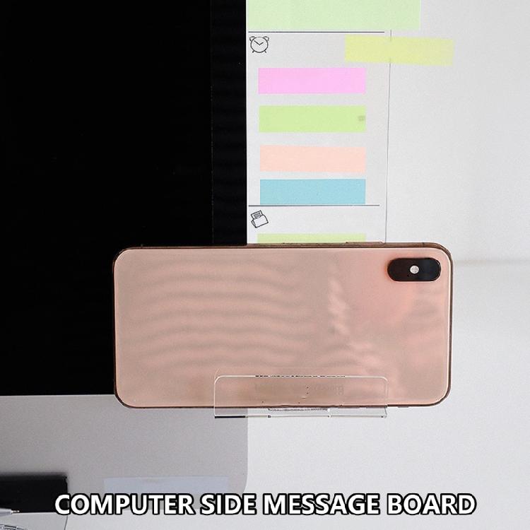 Computer Monitors Note Board Side Mount Computer Sticky Note Holder Message Memo Panel for Office Computer Screen