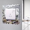8pcs 3d Wall Sticker Light Switch Cover Mirror Stickers Self-Adhesive on The Wall Home Room Decoration Frame Shape
