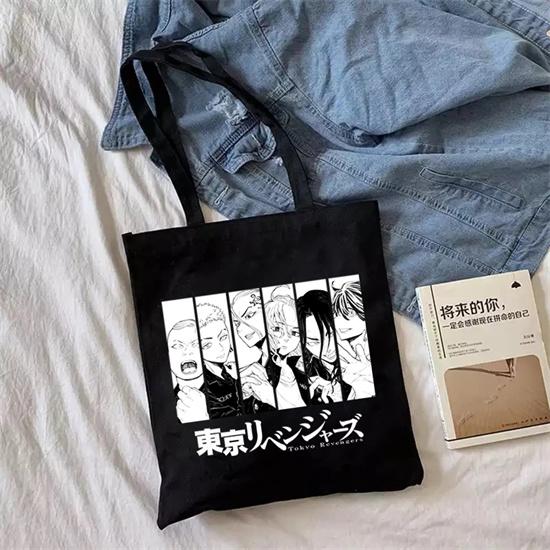 Tokyo Avengers Anime Bag 200s Vintage Canvas Bag Y2K Goth Punk