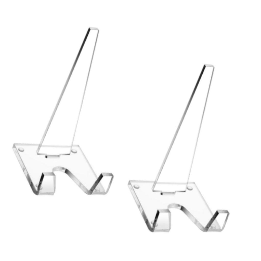 Sturdy Clear Acrylic Display Stand Practical Small Clear Holder Decorative Easel for Art and Dining Presentations