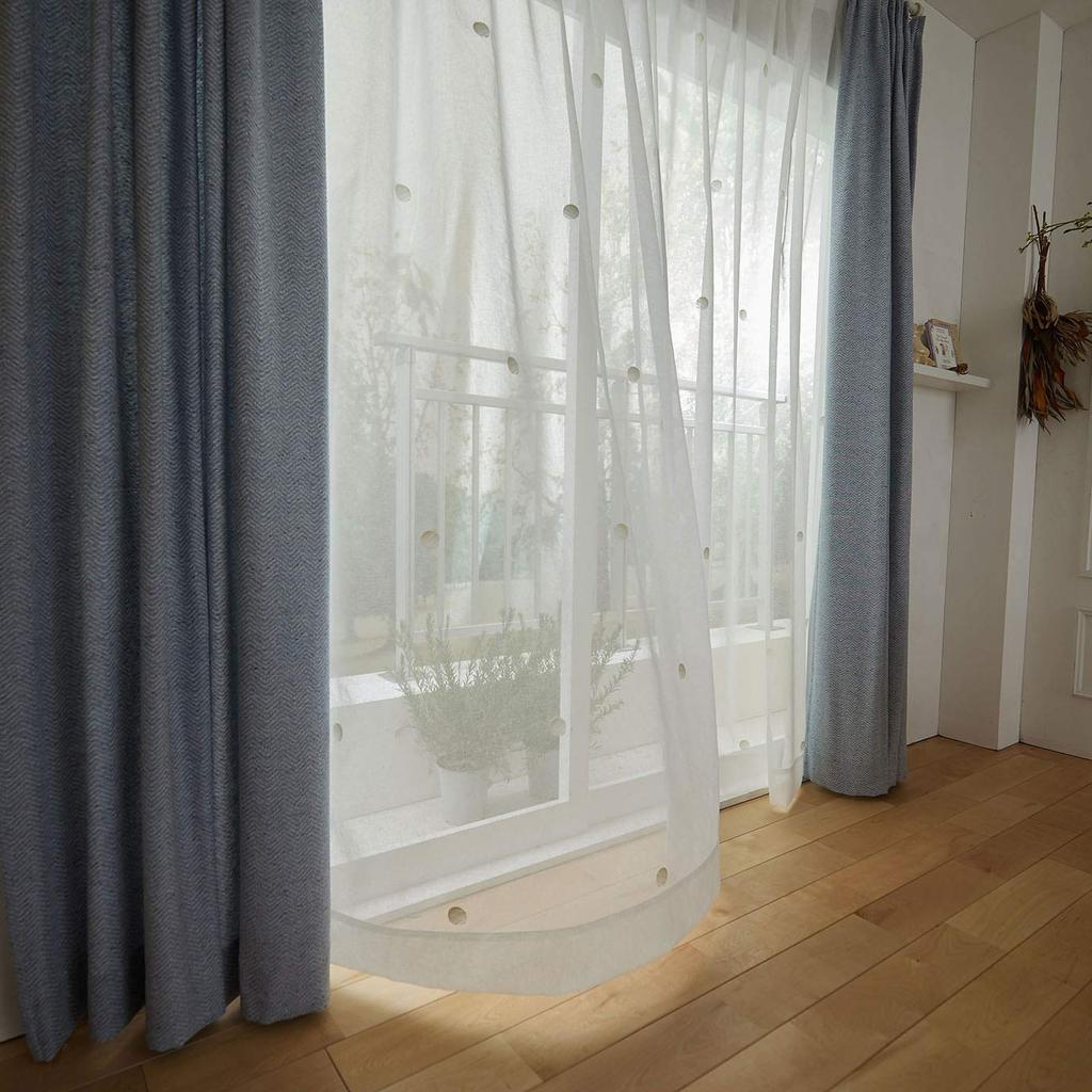 Suminoe Washable Ivory Lace 100 x 176 1 Panel Curtains, cm, G1066,