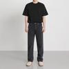 Jeans men's spring Korean version loose trend high street washed old solid color straight wide-leg trousers