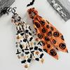 Soft Hair Scrunchie Halloween Satin Scrunchies for Women, Funny Pumpkin Printed Elastic Ties, Tie Ponytail Holders, Decorative Accessories Daily Wear