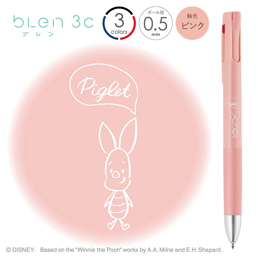 Zebra Multicolor Ballpoint Pen Blen 3C Disney Pink 0.5mm B3AS88-DS-P