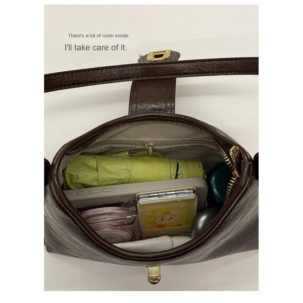 Crossbody Bag Women PU Vintage Lock Daily Commute