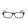Square Full Frame Anti Eyestrain Reading Glasses Ultralight PC Frame Men Women Presbyopic Eyeglasses