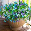 12 Pcs Artificial Pansy Flowers Outdoor UV Resistant Faux Silk Flowers Colorful Faux Pansies for Planter Window Box Front Porch Yard Patio Decor