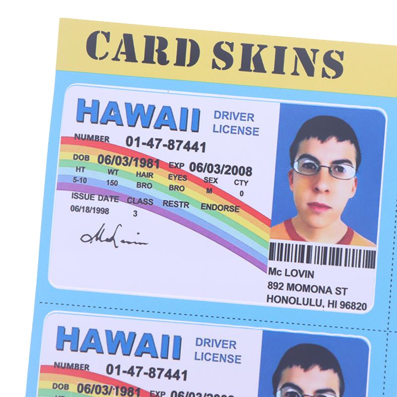 1/4 Pcs Mclovin Bank Credit Cards Bus Pass Stickers Cool Decoration Waterproof Card Driver'S License Credit Card Sticker