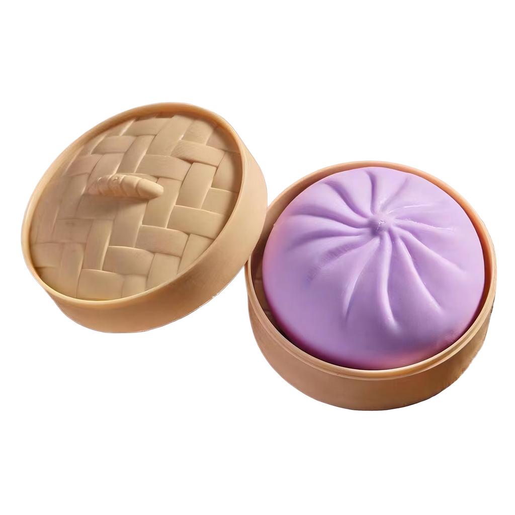 Simulation Steamed Bun Toys with Food Steamer Slow-Rebound Decompression Toy for Birthday Christmas Halloween