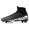 Training Nails Spikes 2025 Students Grass Broken Sneakers Competition Football Shoes Men's High Top New Teens
