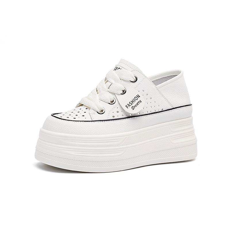 Hole model inner height increase women's 2026 summer new hollow two wear casual shoes