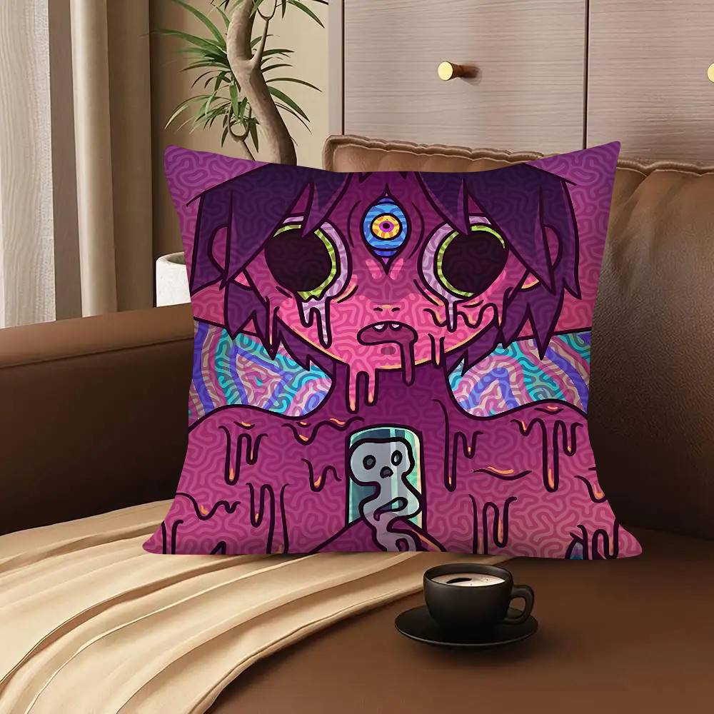 Anime T-The Midnight Gospel Pillow Case Square Pillow Bedroom Sofa Leisure Comfort Cushion Car Living Room Home Decoration