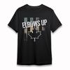 Women's Trend T-Shirt Elbows Up Vintage Text Tee Short Cotton Black Plus Size