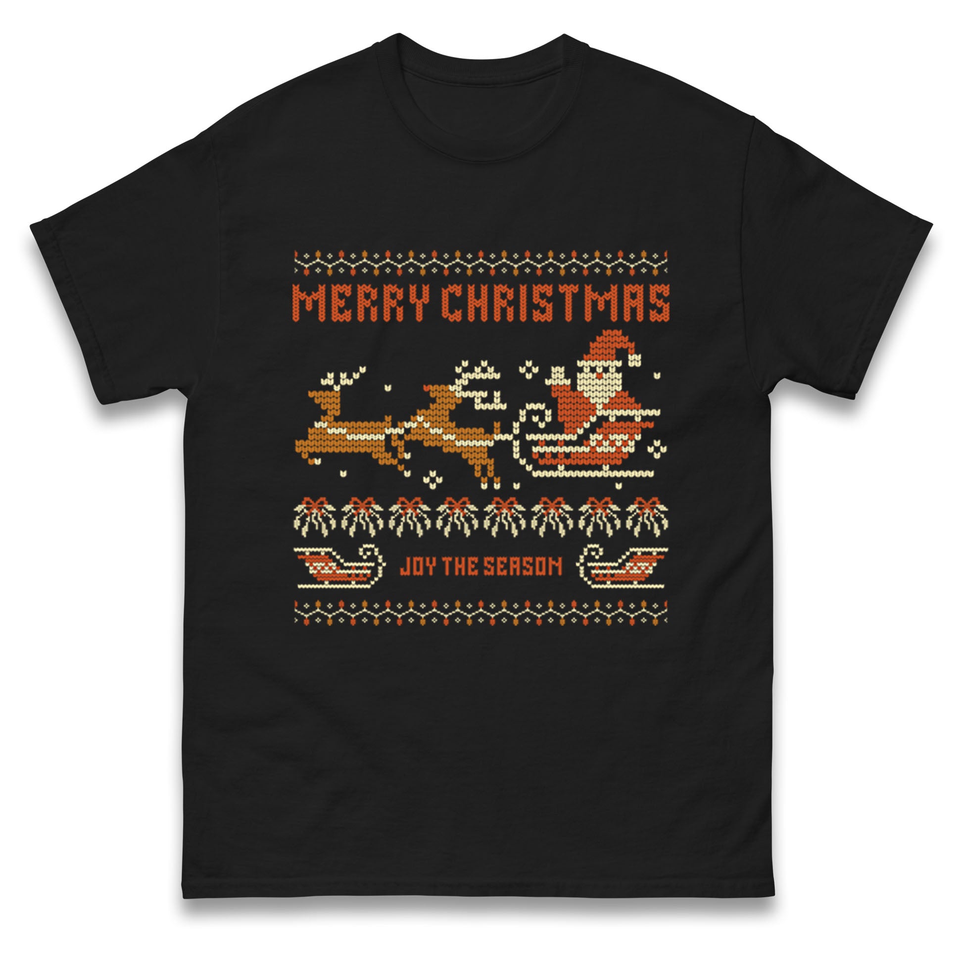 Merry Christmas Joy The Season Christmas T Shirt Tshirt Mens Womens Unisex Tops Tees L