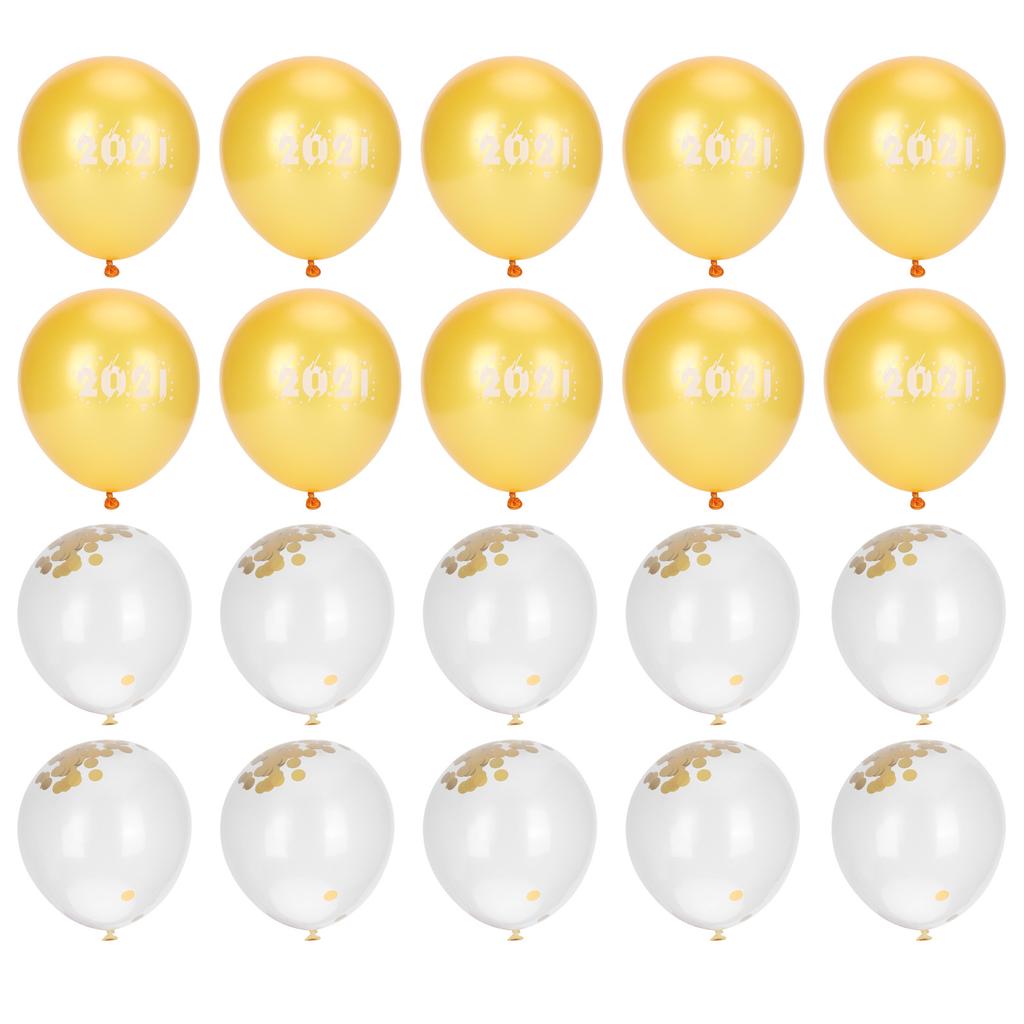 Pailletten-Ballon-Set Heimdekorativer Ballon Zubehör für Abschluss 2021 Neujahrsparty