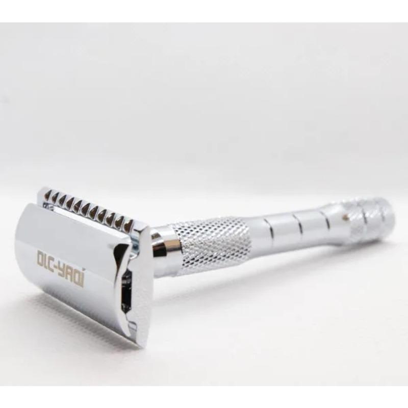 Yaqi Chromfarbe Nassrasur Doppelkanten-Sicherheitsrasierer Geschenk Mit 97mm Gesamtlänge Und 92g Gewicht Bieten Komfortable Rasur