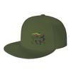 Rasta Lion Of Judah Flat Brim Baseball Cap Men'S And Women'S Adjustable Hat Black