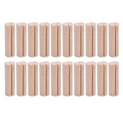 20Pcs Wooden Cards Stand Cylindrical Wood Photo Holder Table Top Display for Party Wedding Decoration
