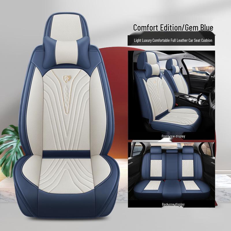 All-Season Full Leather Car Seat Cushion