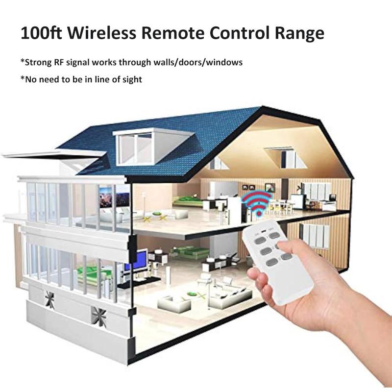 30m/100ft Long Range Remote Control Plug Socket 13A/3000W Heavy Duty Wireless Light Switch